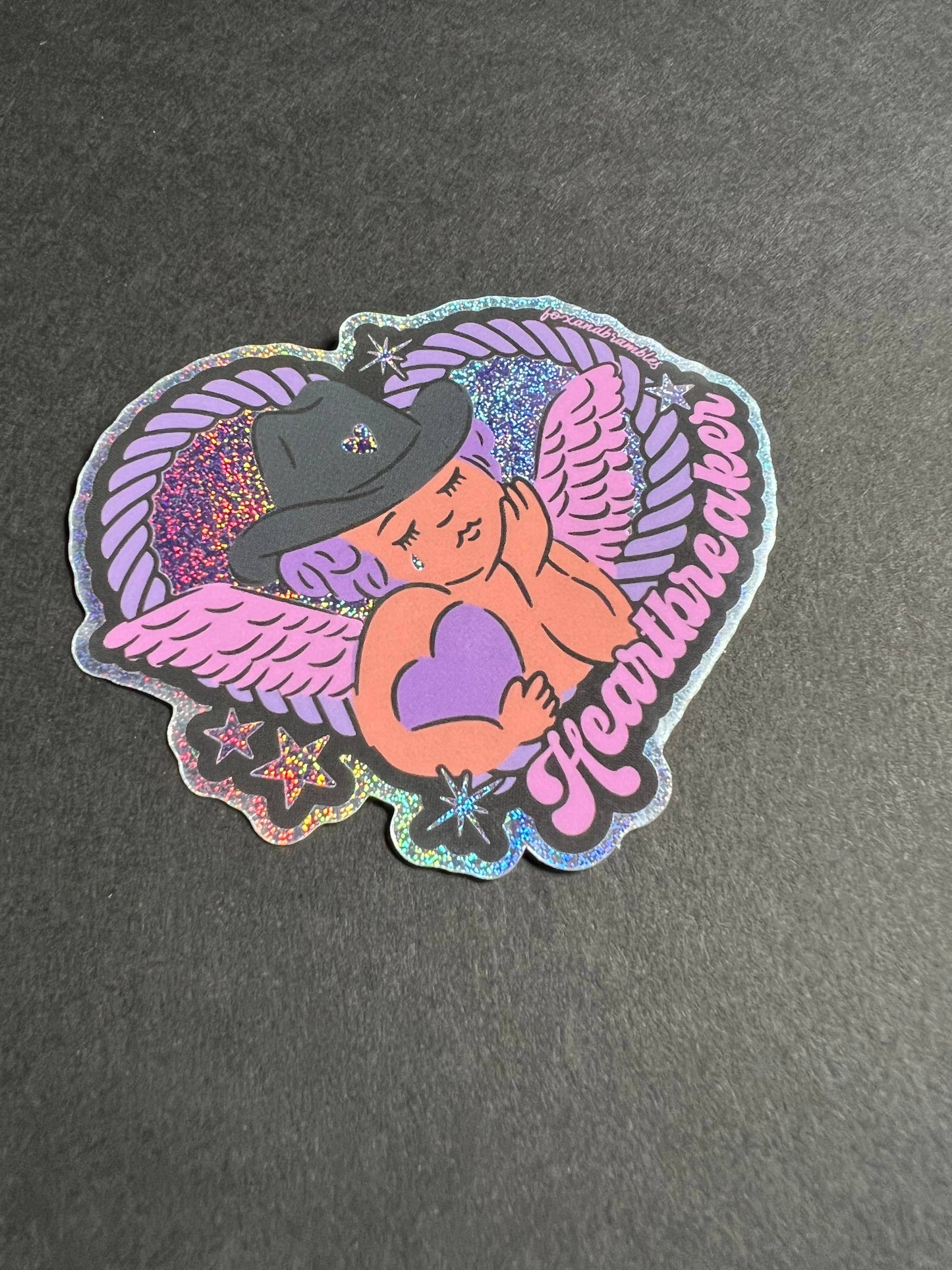 Heartbreaker Cowboy Cupid Anti-Valentine Vinyl Sticker