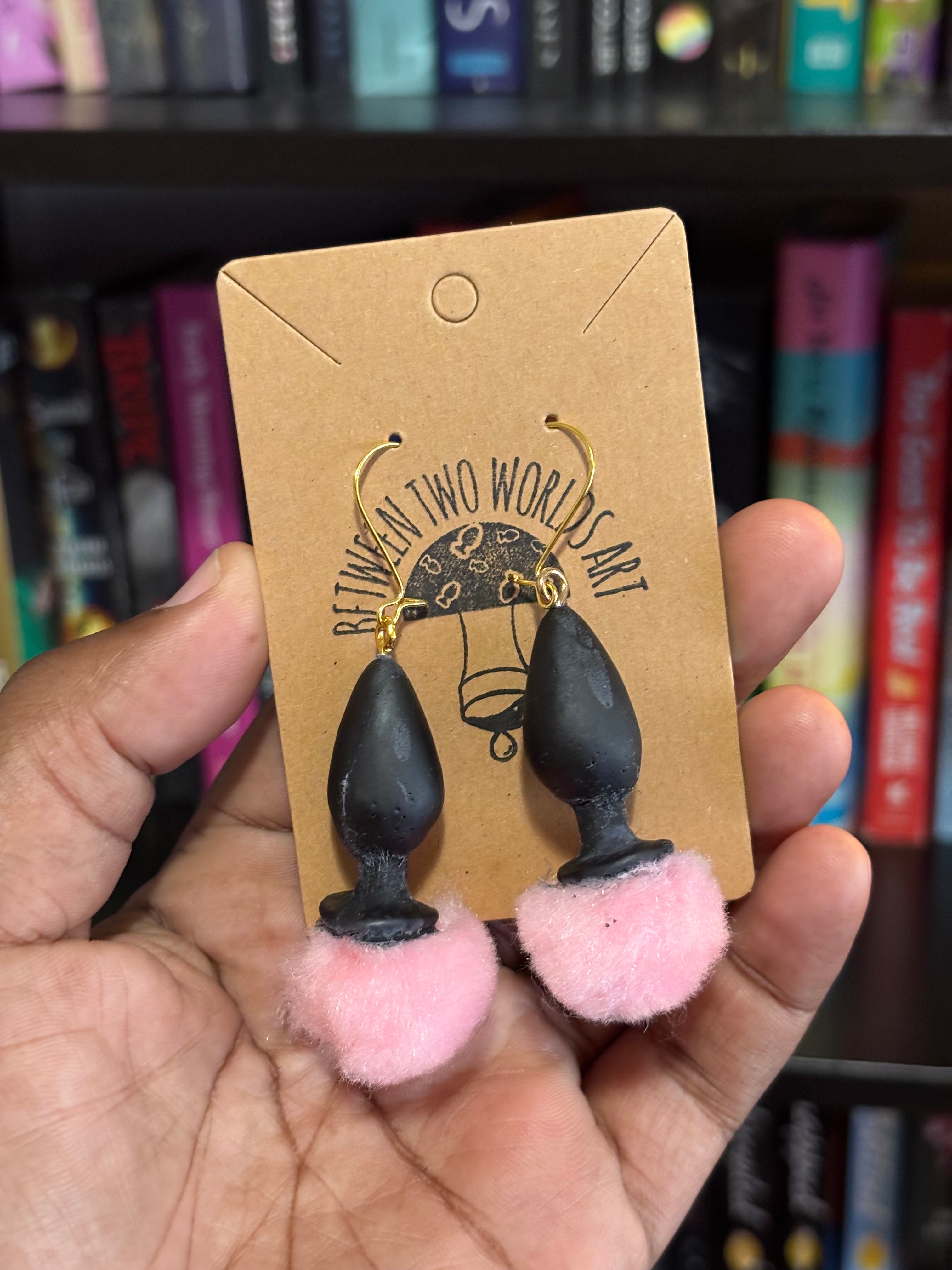 Pink Bunny Plug Earrings