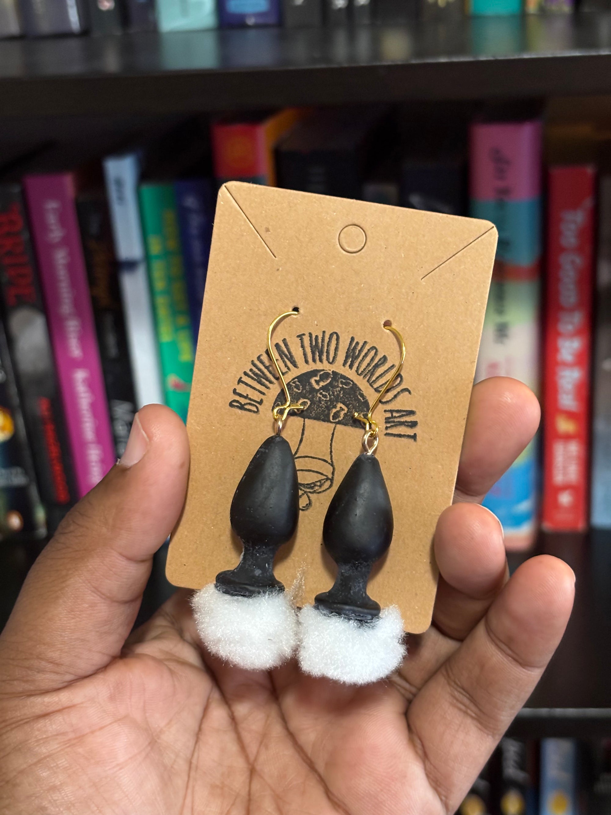 White Bunny Plug Earrings