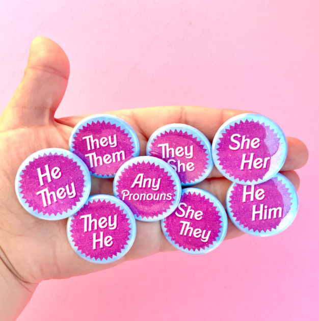 Barbie Pronoun Pins