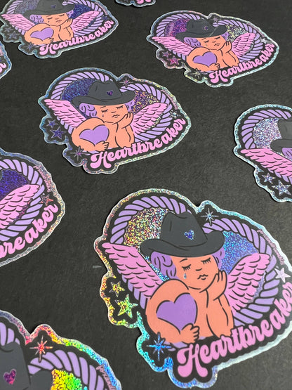 Heartbreaker Cowboy Cupid Anti-Valentine Vinyl Sticker